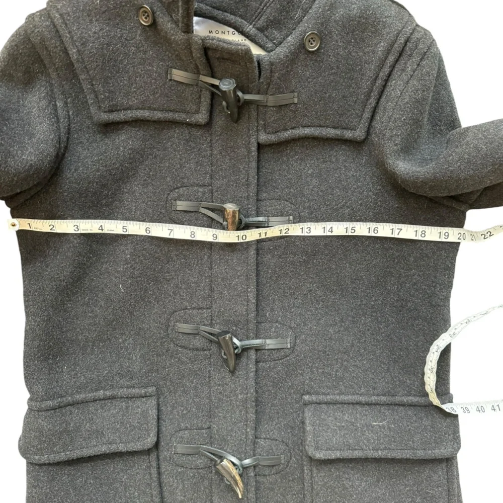 Montgomery Coat Womens Dark Gray Duffle Toggle Parker Winter‎ Coat Size 12